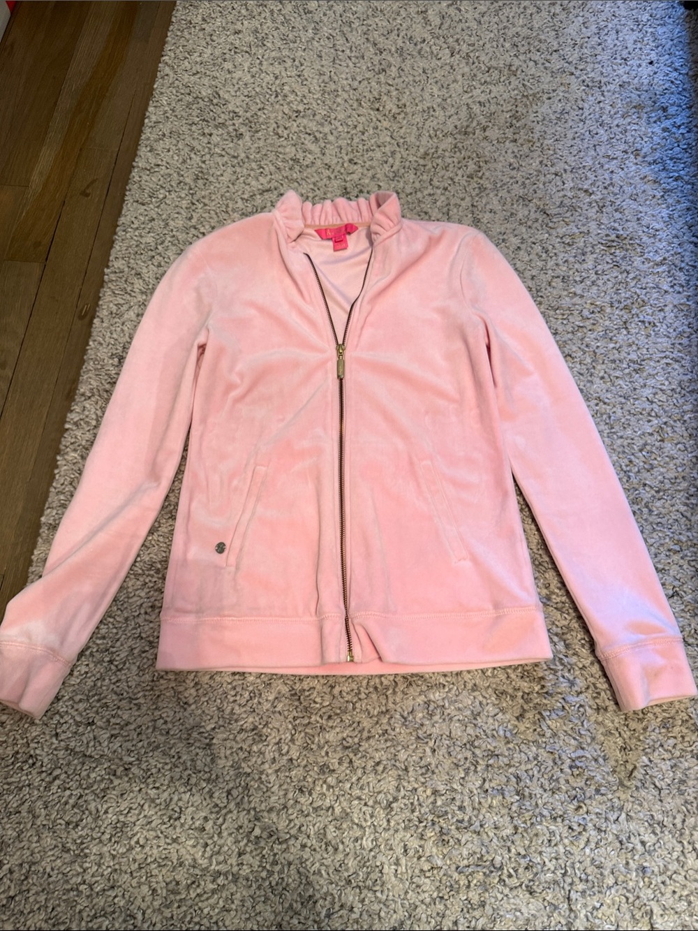 Lilly Pulitzer Blush Pink Teddy Zip Jacket